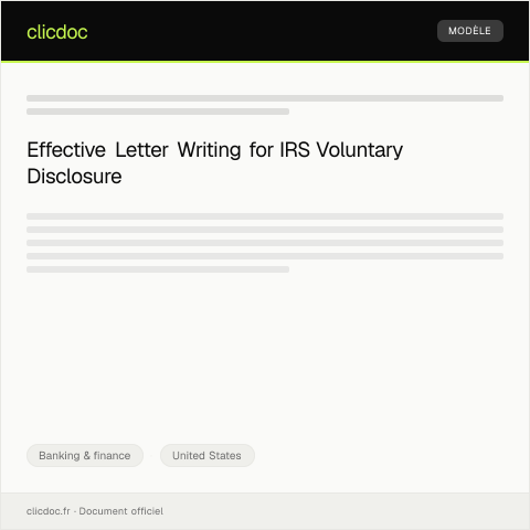 Document preview: Information on IRS Voluntary Disclosure Program — Banking & finance, United States