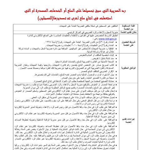 Document preview: إرشادات الرد الضريبي — الإرشادات (Guidance), الأردن (CERFA n°إرشادات الرد الضريبي)