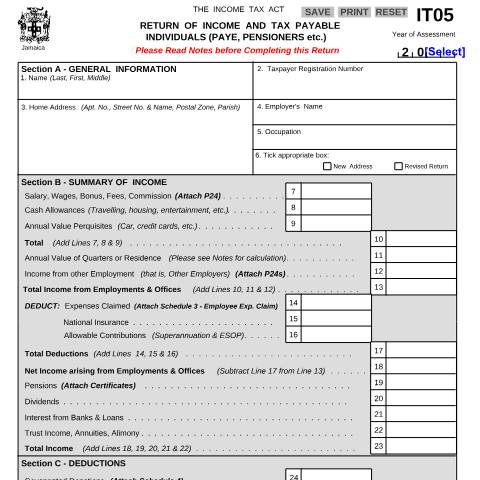 Document preview: IT05 2011 to 2012 — Document, Jamaica (CERFA n°IT05_2011+to+2012)