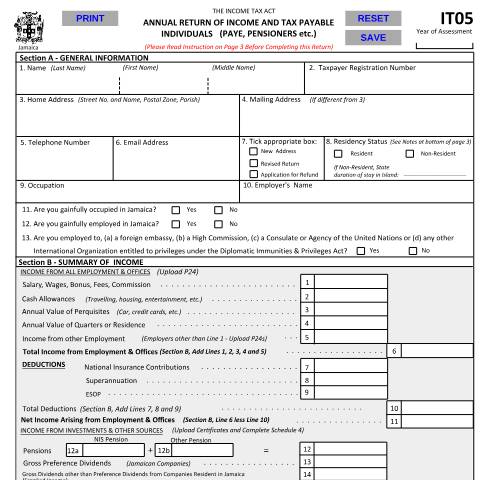 Document preview: IT05 June 2024 Efillable — Document, Jamaica (CERFA n°IT05+June+2024+Efillable)