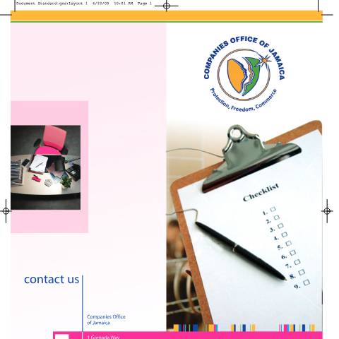 Document preview: Companies Office of Jamaica Document Submission Standard for in-office Filing — Guide, Jamaica (CERFA n°Document Submission Standards)