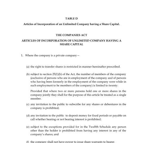 Document preview: Table D with 2017 Amendments — Document, Jamaica (CERFA n°Table_D_with_2017_Amendments)