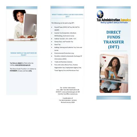Document preview: Direct Funds Transfer (brochure) — Document, Jamaica (CERFA n°Direct_Funds_Transfer_Brochure__012024_e)