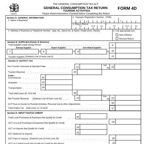 Document preview: 4d prior mar2014 — Document, Jamaica (CERFA n°4d_prior_mar2014)