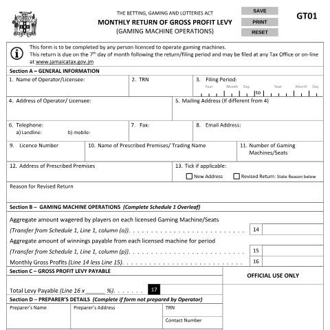 Document preview: GT01 — Document, Jamaica (CERFA n°gt01_28112016)