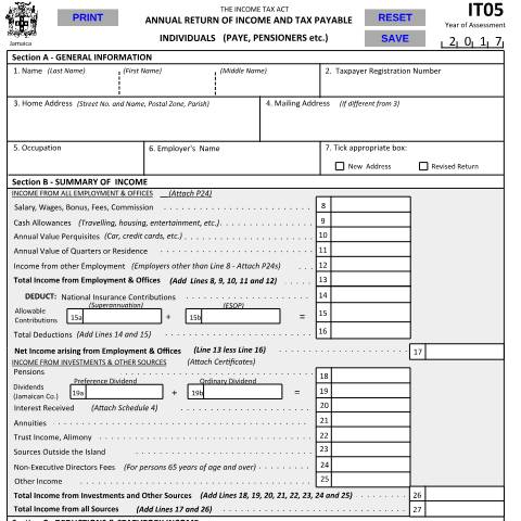 Document preview: IT05 03012017 — Document, Jamaica (CERFA n°IT05_03012017)