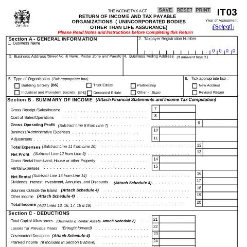 Document preview: IT03 2000 to 2012 save — Document, Jamaica (CERFA n°IT03_2000+to+2012+-+save)