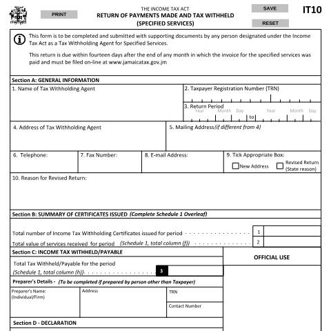 Document preview: IT10 — Document, Jamaica (CERFA n°IT10_13092017)