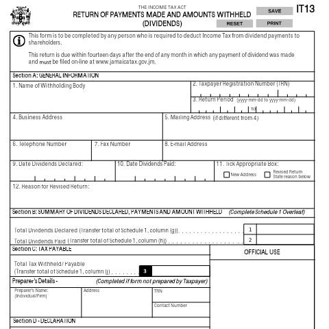 Document preview: IT13 — Document, Jamaica (CERFA n°IT13_13092017)