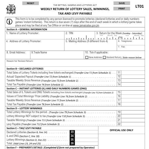 Document preview: LT01 — Document, Jamaica (CERFA n°lt01_15112016)