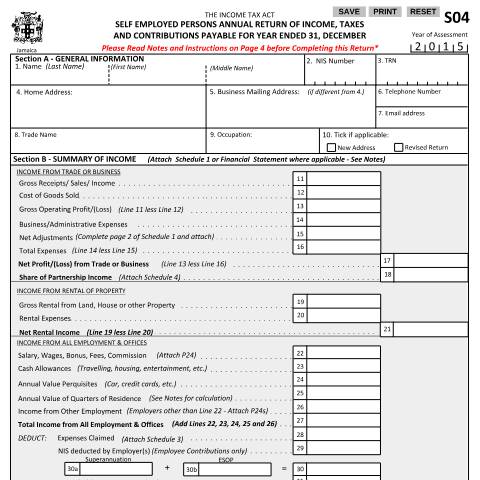 Document preview: s04 2015 — Document, Jamaica (CERFA n°s04_2015)