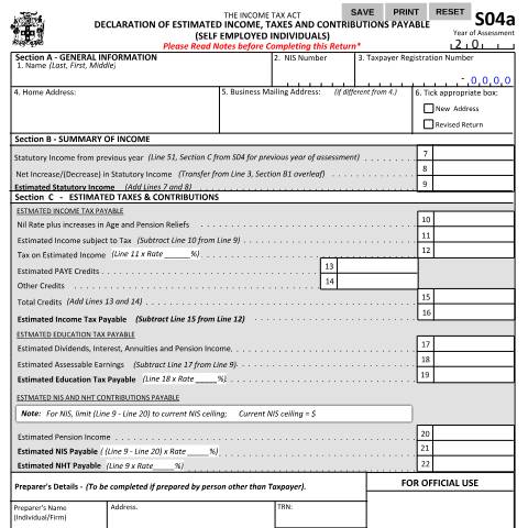 Document preview: s04a 01082015 — Document, Jamaica (CERFA n°s04a_01082015)