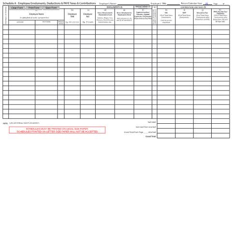 Document preview: S02 - SCHEDULE A — Form, Jamaica (CERFA n°s02_sch_a)
