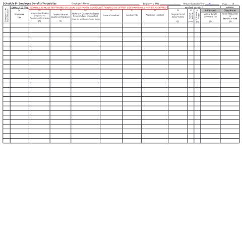 Document preview: S02 - SCHEDULE B — Form, Jamaica (CERFA n°s02_sch_b)