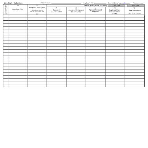 Document preview: S02 - SCHEDULE C — Form, Jamaica (CERFA n°s02_sch_c)