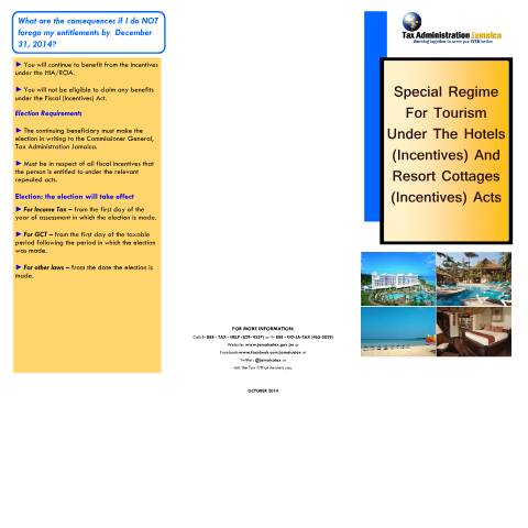 Document preview: Capital Allowance - Tourism Sector — Document, Jamaica (CERFA n°capital+allowance+tourism+sector)