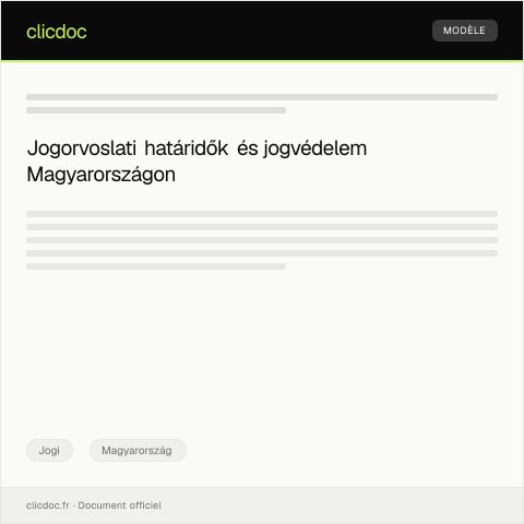 Document preview: Jogorvoslati határidő tájékoztató — Jogi, Magyarország