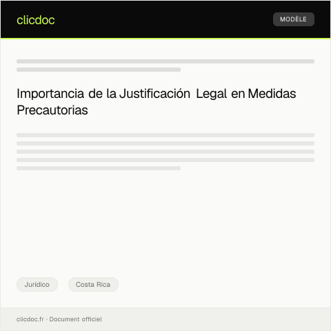 Vista previa del documento Justificación legal para la adopción de medidas precautorias en un proceso judicial — Jurídico, Costa Rica