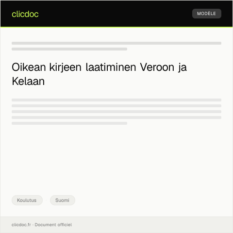 Document preview: Kansainvälisen opiskelun rekisteröinti — Koulutus, Suomi