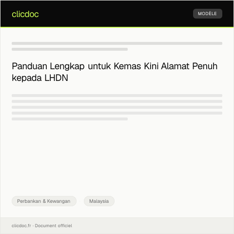 Document preview: Kemas Kini Alamat Penuh — Perbankan & Kewangan, Malaysia