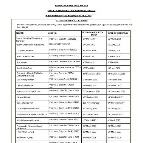 Document preview: Bankruptcy Publications 2025 final — Document, Kenya (CERFA n°Bankruptcy-Publications-2025-final-1)