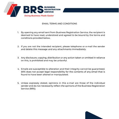 Document preview: BRS Email Disclaimer — Document, Kenya (CERFA n°BRS-Email-Disclaimer-)