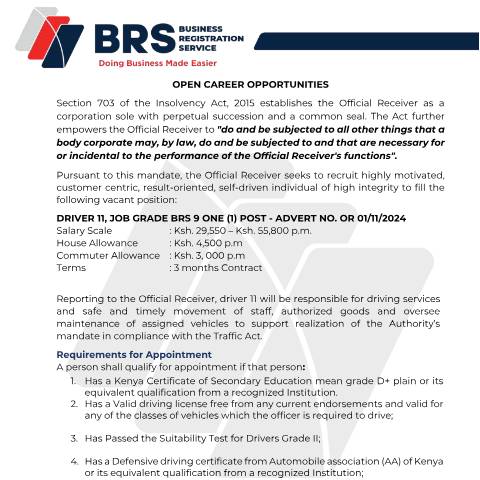 Document preview: JD DRIVER OR 2024 — Document, Kenya (CERFA n°JD-DRIVER-OR-2024)