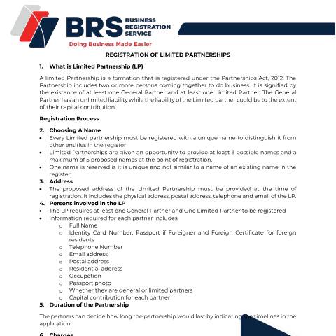 Document preview: LP Registration — Document, Kenya (CERFA n°LP-Registration)