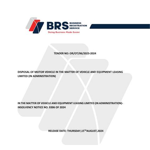 Document preview: TENDER DOCUMENT VELL — Document, Kenya (CERFA n°TENDER-DOCUMENT-VELL)