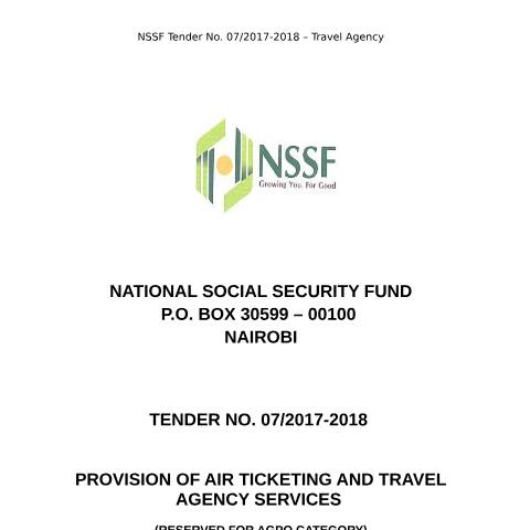 Document preview: Tender Doc- Travel Agency Final — Document, Kenya (CERFA n°Tender-Doc-Travel-Agency-Final)