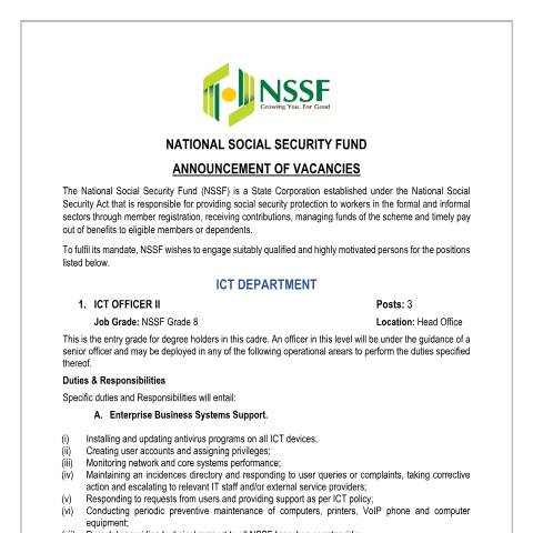 Document preview: WEBSITE DRAFT VACANCIES ADVERT – AUG 2024 — Publication, Kenya (CERFA n°WEBSITE-DRAFT-VACANCIES-ADVERT-AUG-2024)