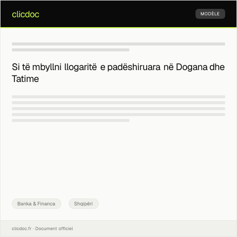 Document preview: Kërkesë për përmbyllje të llogarive të padëshiruara — Banka & Financa, Shqipëri