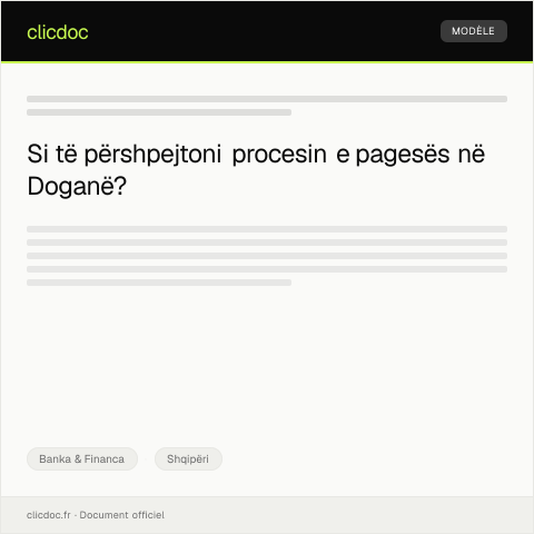Document preview: Kërkesë për përshpejtim të procesit të pagesës — Banka & Financa, Shqipëri