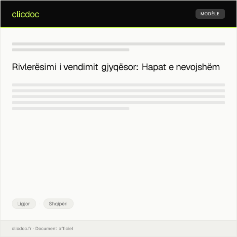 Document preview: Kërkesë për rivlerësim të vendimit gjyqësor — Ligjor, Shqipëri