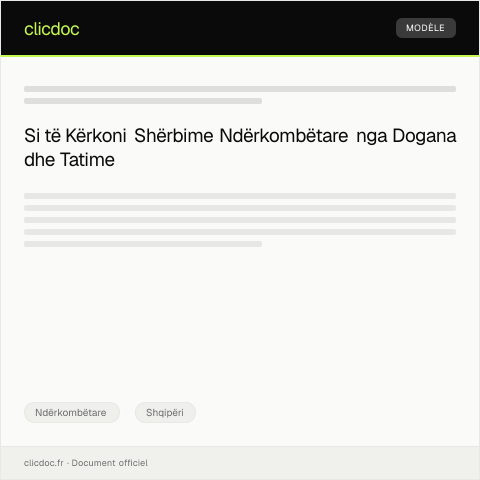 Document preview: Kërkesë për shërbime të koordinuara ndërkombëtare — Ndërkombëtare, Shqipëri