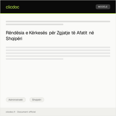 Document preview: Kërkesë për zgjatje të afatit — Administratë, Shqipëri