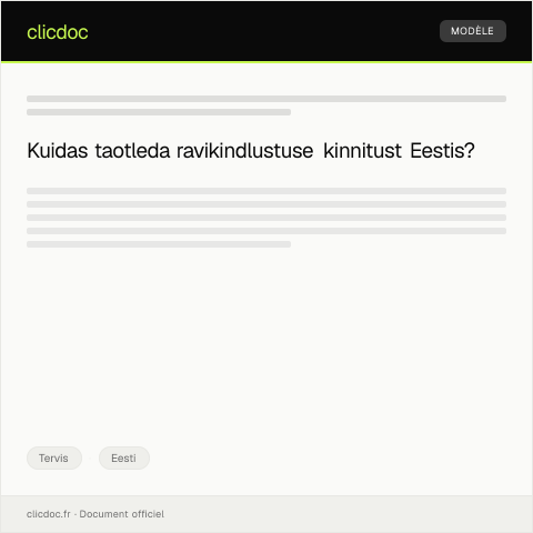 Document preview: Kinnitus ravikindlustuse kehtivuse kohta digitaalallkirjaga — Tervis, Eesti
