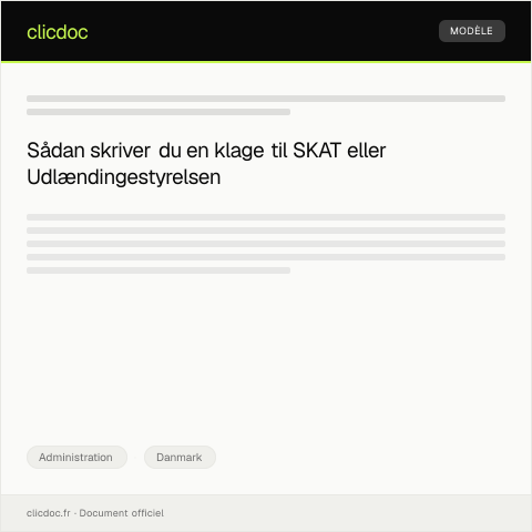 Document preview: Klager over fejlbehæftet behandling eller pleje — Administration, Danmark
