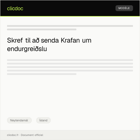 Document preview: Krafan um endurgreiðslu — Neytendamál, Ísland