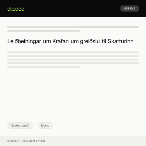 Document preview: Krafan um greiðslu — Neytendamál, Ísland