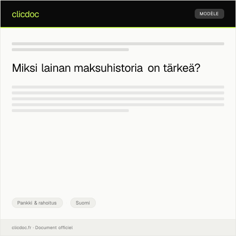 Document preview: Lainan maksuhistoria — Pankki & rahoitus, Suomi