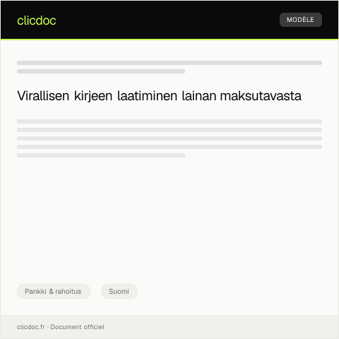 Document preview: Lainan maksutapa — Pankki & rahoitus, Suomi