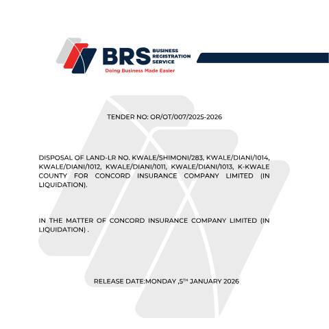 Document preview: TENDER DOCUMENT- DISPOSAL OF LAND,SHIMONI,DIANI AND FUNZI ISLAND(1) — Document, Kenya (CERFA n°TENDER-DOCUMENT-DISPOSAL-OF-LANDSHIMONIDIANI-AND-FUNZI-ISLAND1)