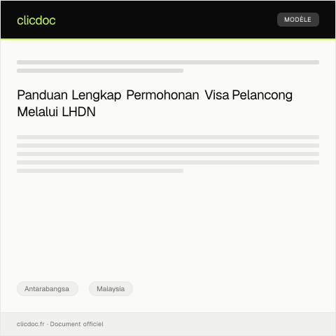 Document preview: Langkah-langkah Pengajuan Visa Pelancong Melalui Portal MyGovernment — Antarabangsa, Malaysia