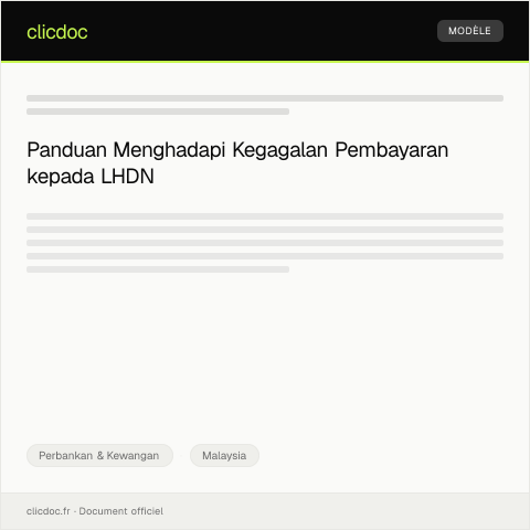 Document preview: Langkah Melanje Kegagalan Pembayaran — Perbankan & Kewangan, Malaysia