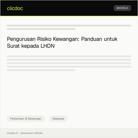 Document preview: Langkah Menguruskan Risiko Kewangan — Perbankan & Kewangan, Malaysia