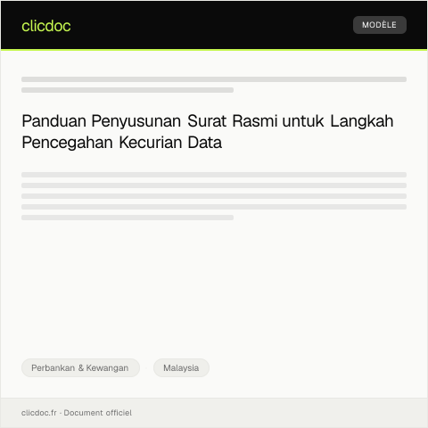 Document preview: Langkah Pencegahan Kecurian Data — Perbankan & Kewangan, Malaysia