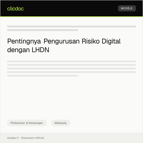 Document preview: Langkah Pengurusan Risiko Digital — Perbankan & Kewangan, Malaysia
