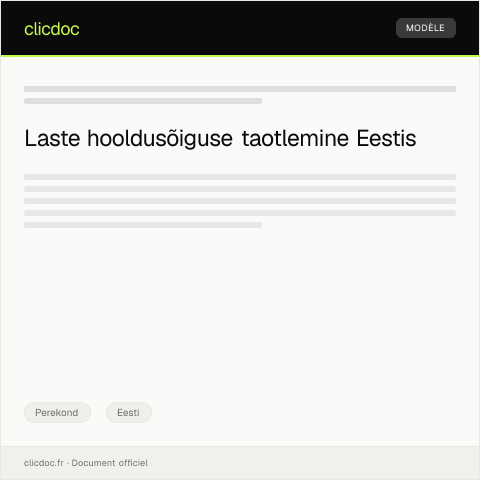 Document preview: Laste hooldusõiguse taotlus — Perekond, Eesti