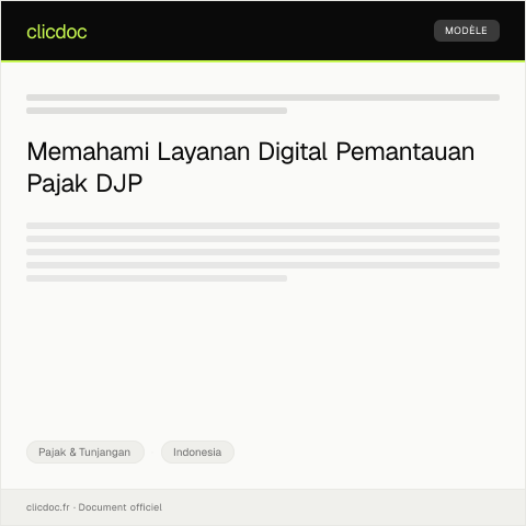 Document preview: Layanan Digital Pemantauan Pajak — Pajak & Tunjangan, Indonesia